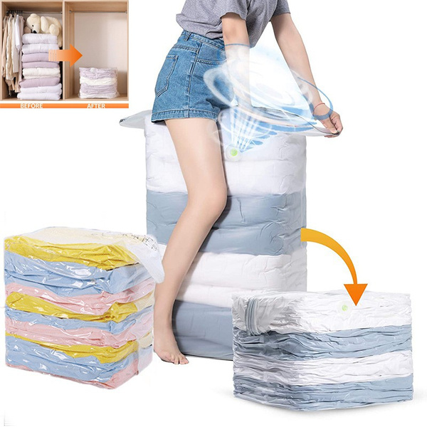 Vacuum Bag For Clothes Storage Bag, Transparent Border Folding