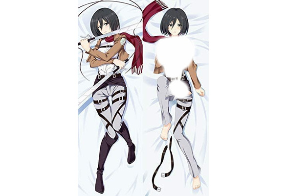 Attack on titan top body pillow mikasa