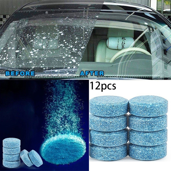 12/24pcs Car Windshield Glass Cleaner Solid Wiper Fine Seminoma Wiper Auto  Window Cleaning