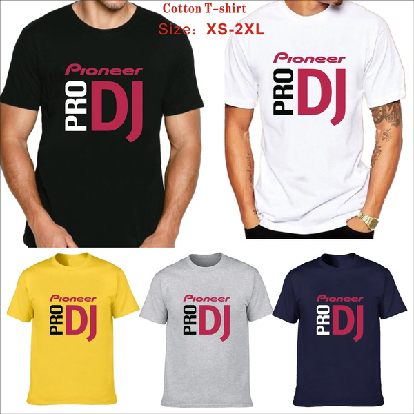 Men New Fashion Pioneer Pro Dj T-Shirt Cotton Slim Fit Men Casual