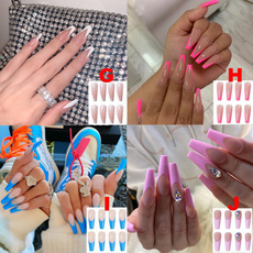 Blues, acrylic nails, ballerinanailtip, nail tips
