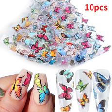 butterfly, nail stickers, Holographic, art