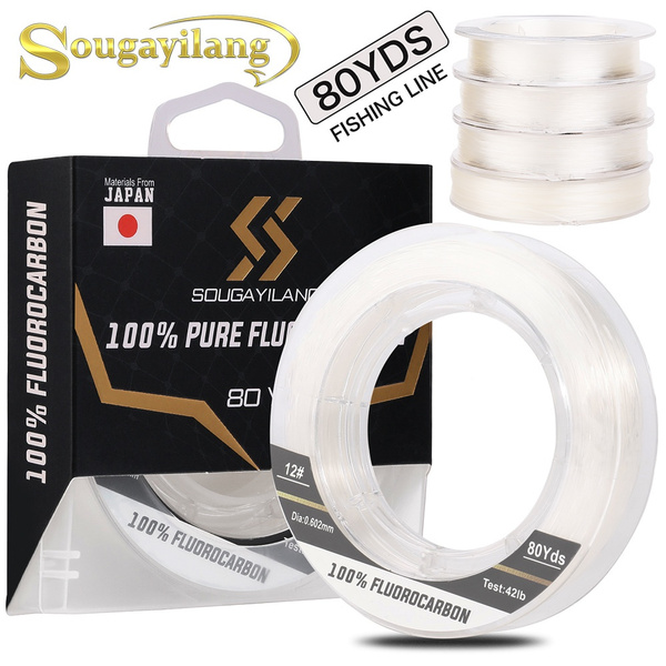 Sougayilang Fluorocarbon Fishing Line - 100% Pure Fluorocarbon Leader