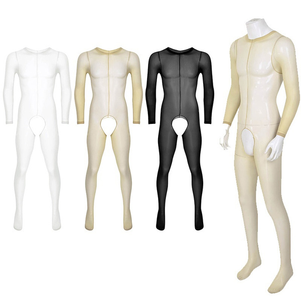 Full Bodysuit Transparent Men's Body Underwear Bodystocking Men's Bodysuit  Jumpsuit Full Body Suit Tights