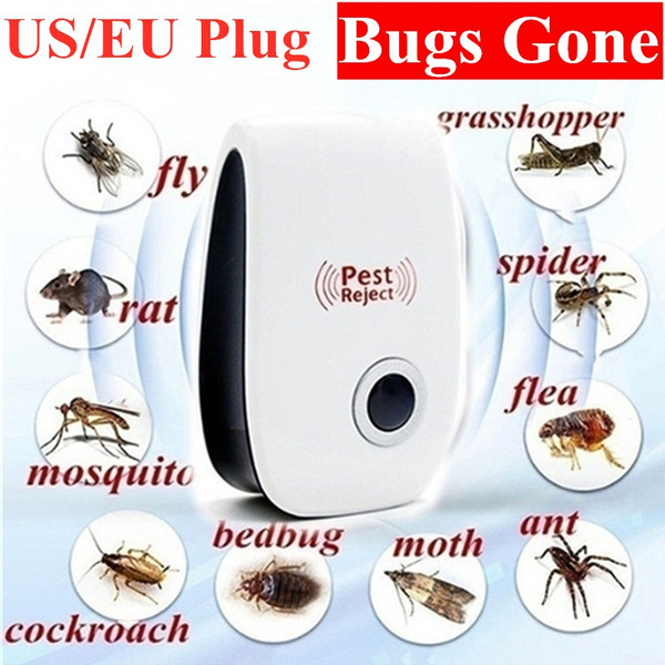 US EU Ultrasonic Electronic Anti Mosquito Pest Bug Insect Cockroach Repeller RD 