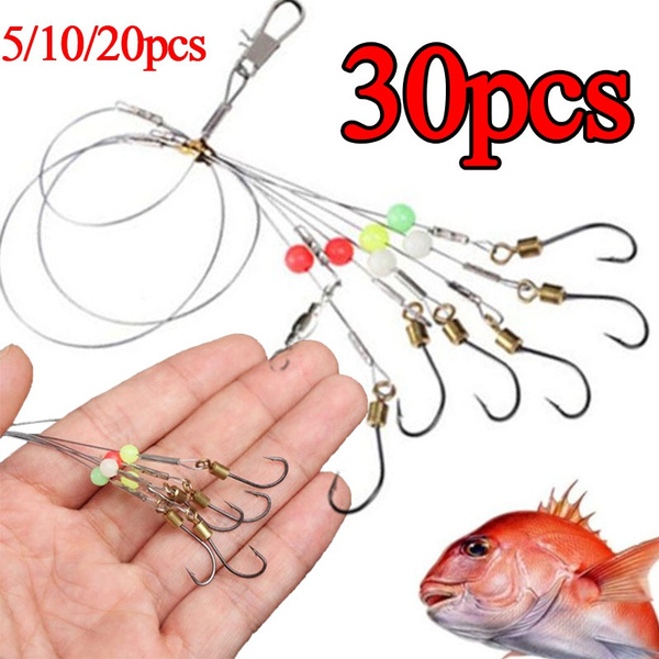 5/10/20/30pcs High Carbon Steel String Hook with 5 Hook Rigs