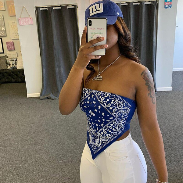Cute Sexy Graphic Bandana Crop Top 