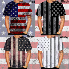 Summer, T Shirts, Fashion, american flag