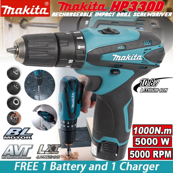 roman dobbelt fortjener 2021 New Makita Latest Research and Development Impact Drill Top Quality  HP330D 10mm 3/8 ) and 21mm 13/16) with Side Handle 10.8V/12V Brushless  Rechargeable Impact Driver Electric Drill Power Tool Impact Screwdriver