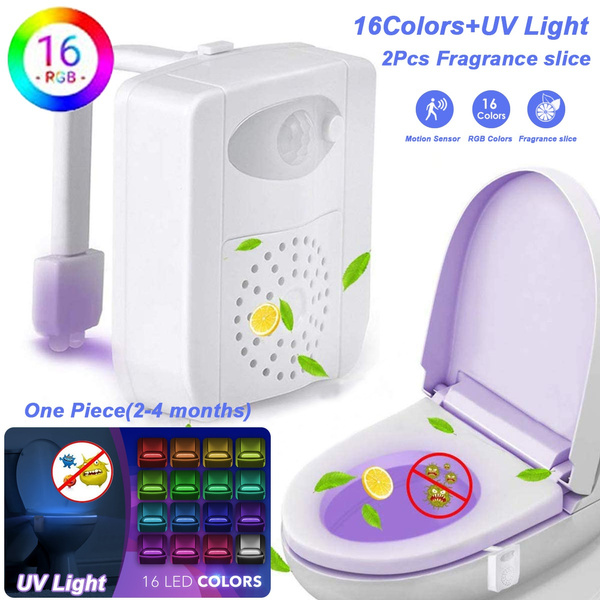 8/16 Colors 1/2 Pcs Toilet Lights Led Toilet Night Lights Motion Sensor  Light for Toilet with Aromatherapy, Toilet Bowl Light for Kids, Boys, Man,  Bathroom, Washroom