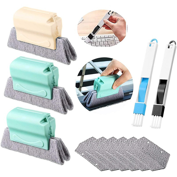 Window Door Track Cleaning Brush Gap Groove Sliding Tools Dust Cleaner Kitchen 