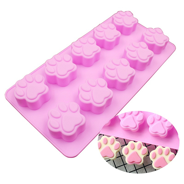 Small Dog Paw Chocolate Cake Fondant Mold Silicone Mould Handmade 