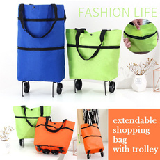 Foldable, shoppingbagwithroller, Capacity, Tote Bag