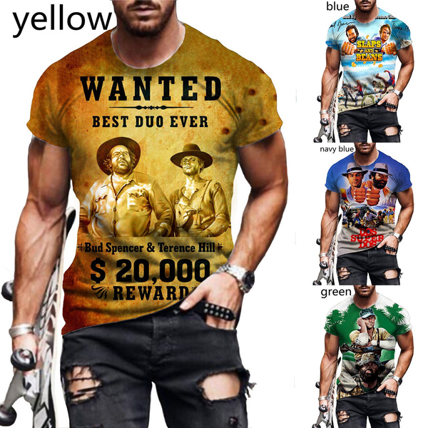 2021 Bud Spencer Terence Hill T-shirt Men's Casual Short-sleeved T-shirt  Summer Fashion 3D Printing T-shirt