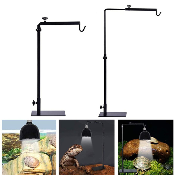 Adjustable Reptile Light Stand Holder Vivarium Tortoise Table Heat Lamp