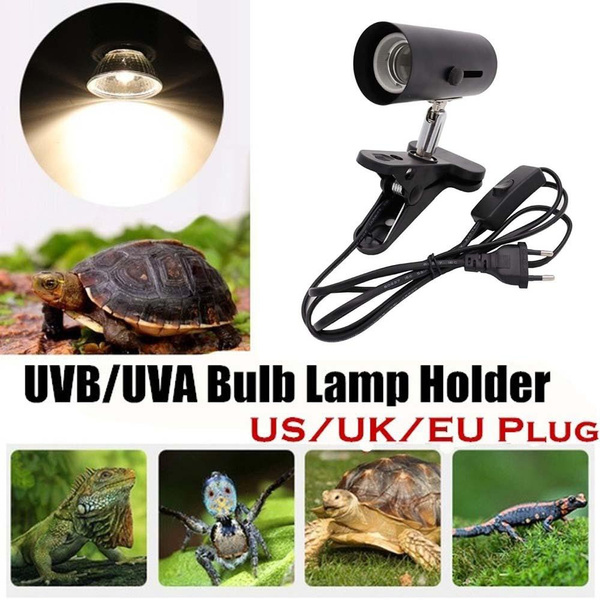 360° Rotating 1.8m Turtle Tortoises Lamp Holder UV Breeding Clip Lamp ...