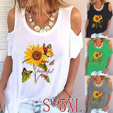 Summer, Plus Size, Graphic T-Shirt, short sleeves