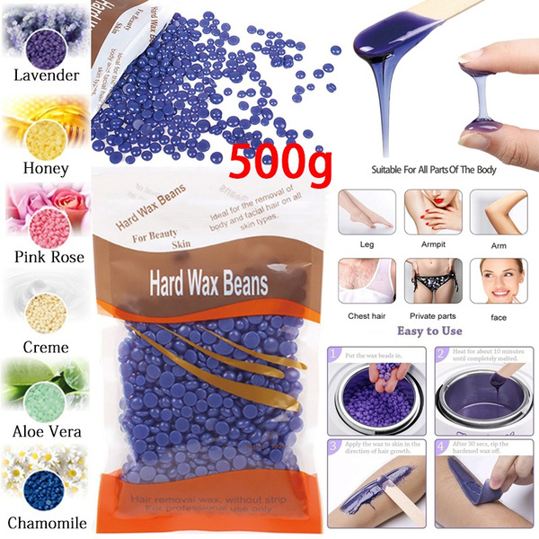 500g Hard Wax Beans Painless Depilatory Wax Hair Remover Beans