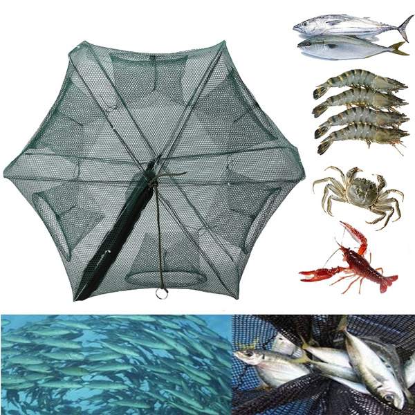 Umbrella-shaped Fishing Trap Nylon Catching Net Fishing Net Fish Trap for  Shrimp Crawfish 