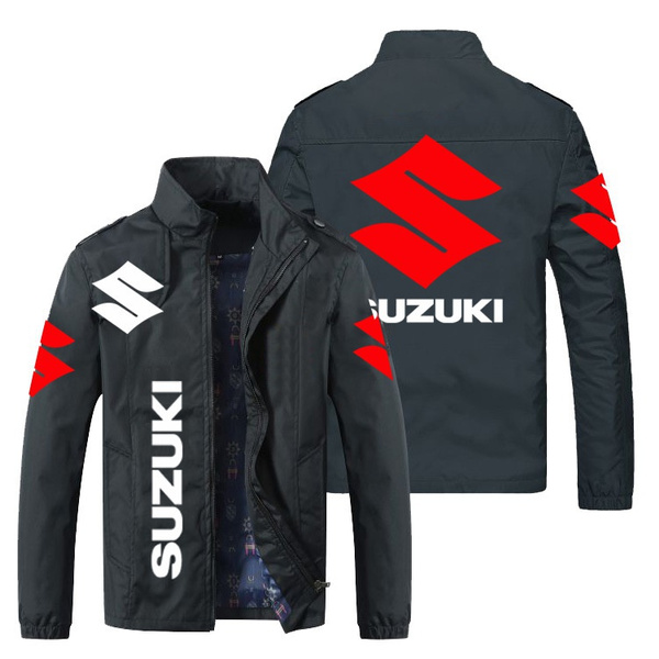 2021 Mens Fashion Suzuki Military Motorcycle Flight Jacket Pilot Coat ...