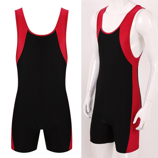 Men's Spandex Sleeveless Bodysuit Workout Sports Fitness Bike Unitards