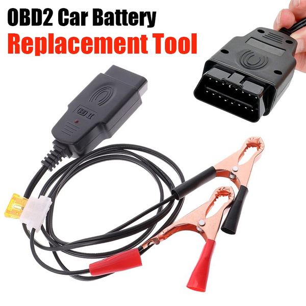 OBD2 Vehicle ECU Emergency Power Supply Replace Cable 2 in 1 Car