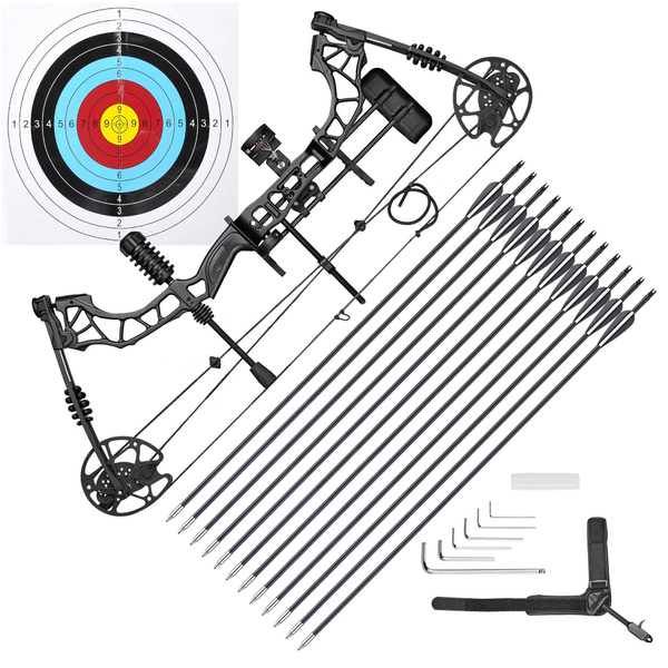 Buy XGeek Compound Bow and Arrow kit, 320 Fps Speed Hunting & Target Bow,  with All Accessories, USA-Made Limbs, Draw Weight Adjustable 20-70 Lbs, Draw  Length 17-29 for Hunting & Target Online