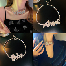 Chain Necklace, DIAMOND, Jewelry, gold