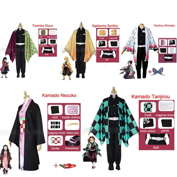 Anime Exhibition Cartoon Character Cosplay Costume Demon Slayer Kimetsu no Yaiba Tanjirou Nezuko Cosplay Kimono