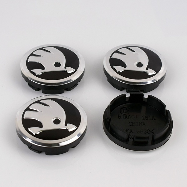 4pcs 56mm Emblem Badge Wheel Hub Caps Center Cover for Skoda Octavia ...