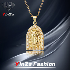 virginmarynecklace, newnecklace, 18k gold, Jewelry