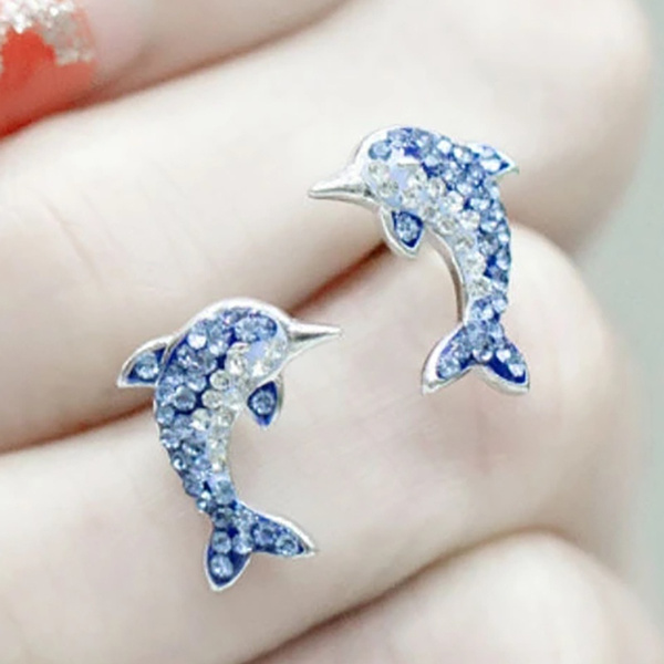 Children's Sterling Silver Dolphin Stud Earrings – Melchior Jewellery