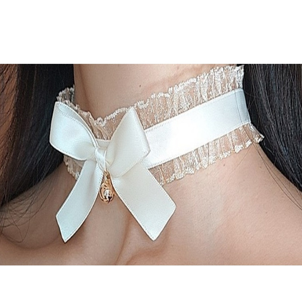 Bow lace choker necklace