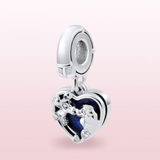 Sterling, Heart, charms for pandora bracelets, Jewelry
