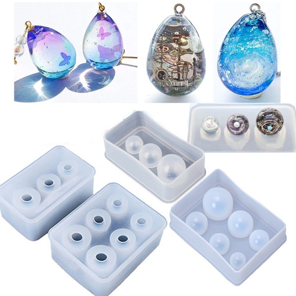 DIY Jewelry Making Ball UV Resin Silicone Resin Mold Craft Globe Pendant  Egg Shaped Ball Molds Epoxy Resin Cake Decor
