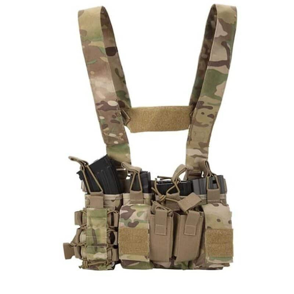 Tactical Chest Rig with 4 Molle Pouches Military Tactical Chest