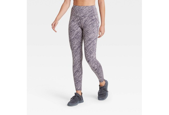 Women's Marble Premium High-Waisted Leggings - All in Motion Purple XL