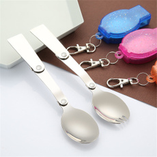 Stainless, Outdoor, Picnic, foldablespoonfork