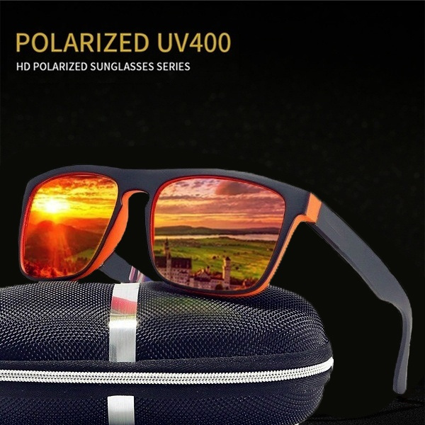 Polarized Sunglasses for Men Women Classic Polarized Sunglasses Man Driving  Sport Fashion Male Eyewear Orange Blue Lenses Oculos De Sol UV400