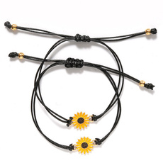 Rope, rope bracelet, sunflowerbracelet, Sunflowers