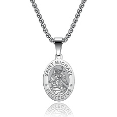 archangelpendant, Chain, religiousnecklace, necklace for women