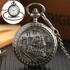 Antique, Skeleton, trainskeletonpocketwatch, Chain