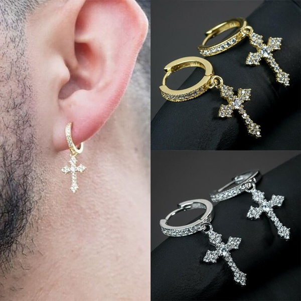 Earrings for 2024 men hanging