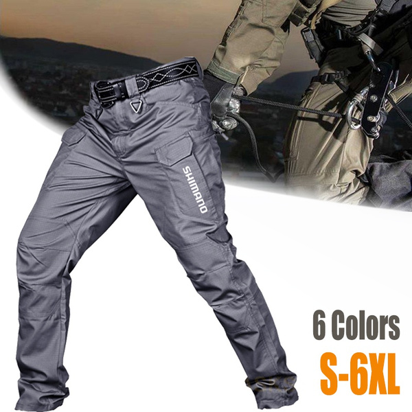 Outdoor multi-pocket tactical pants Spring Summer Thin Fishing Pants Men  Daiwa Waterproof Breathable Wear-resistant camouflage pants overalls Quick  Dry Fishing Trousers