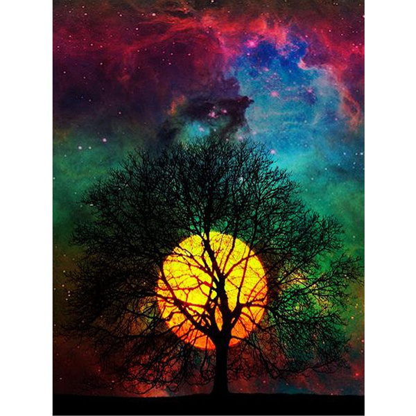 5d Diamond Painting Embroidery Cross Stitch Diy Diamond Painting Full Drill Diamond  Painting Kits Diamond Mosaic Office Home Decoration Art Abstract Landscape  Tree