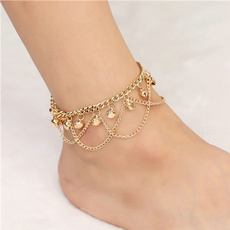 beachankletchain, Tassels, summeranklet, Jewelry