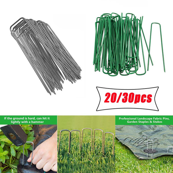 Galvanised U Pins Ground Garden Membrane Fabric Hooks Pegs Staples 