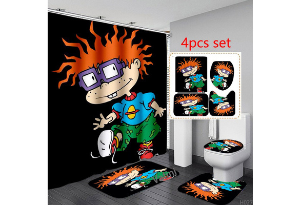 Bathroom set or Shower Curtain Set for Fan, Rugrats-gift for Fan