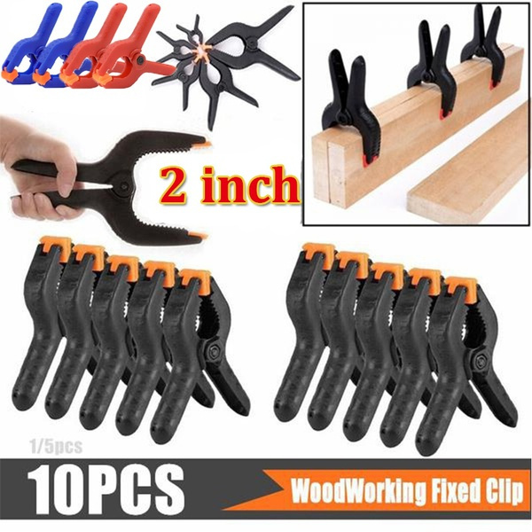 10 Heavy Duty Plastic Nylon Spring Clamp Clip Photography Background Woodworking 
