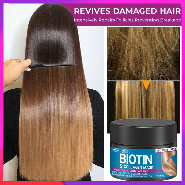 Long Hair And Volume Repairs Hair Mask Biotin Collagen Keratin Treatment Hair Mask Hair Conditioner Hair Moisturizing Essential Oil Nourishing for Dry